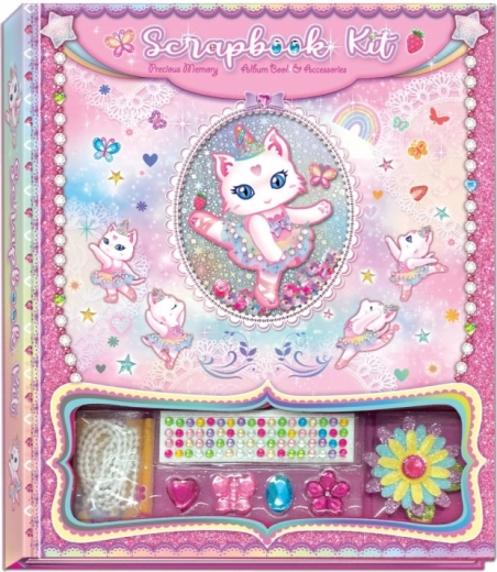 Set decorativ pentru scrapbook Pecoware - Pisicuța Balerină