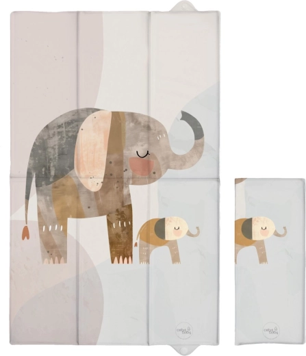 Ceba Baby saltea de înfășat de călătorie basic elephant family 80 × 50 cm