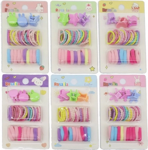 Set de accesorii pentru păr – elastice și agrafe