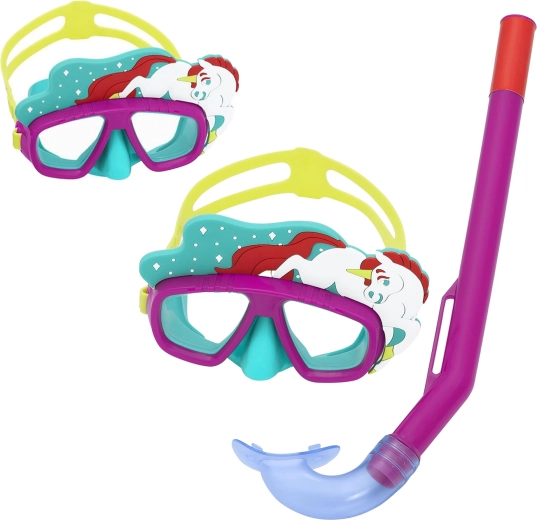 Bestway set de snorkeling pentru copii Unicorn roz