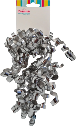 Fundă cadou metalizată argintie 6 mm, 2 buc.