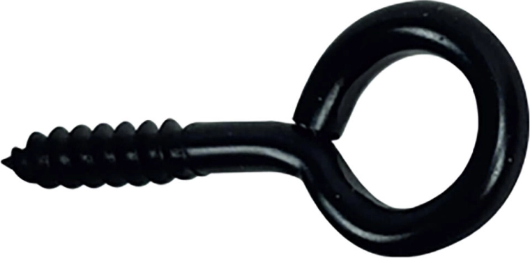 Ochet închis cu șurub 19 × 60 mm, negru (6 buc)