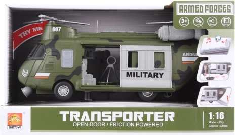 Elicopter militar cu baterii 1:16 cu lumini și sunete