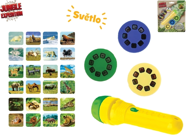 Lanternă-proiector Jungle Expedition pentru copii