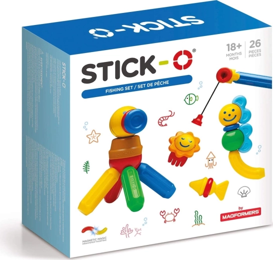 Stick-O Set de construcție magnetic Pescuit