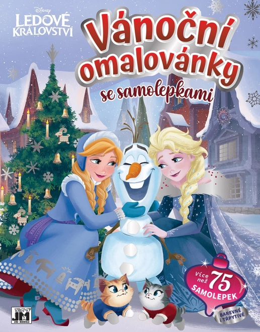 Carte de colorat de Crăciun cu autocolante FROZEN - Regatul de gheață