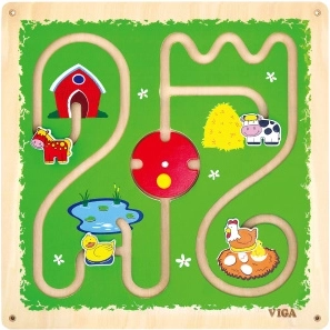 Labirint de perete din lemn - animăluțe