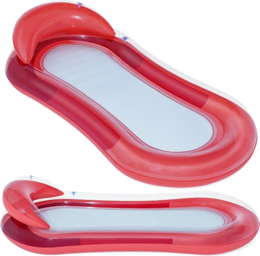 Saltea gonflabilă pentru apă cu spătar BESTWAY, roșie, 160 × 84 cm