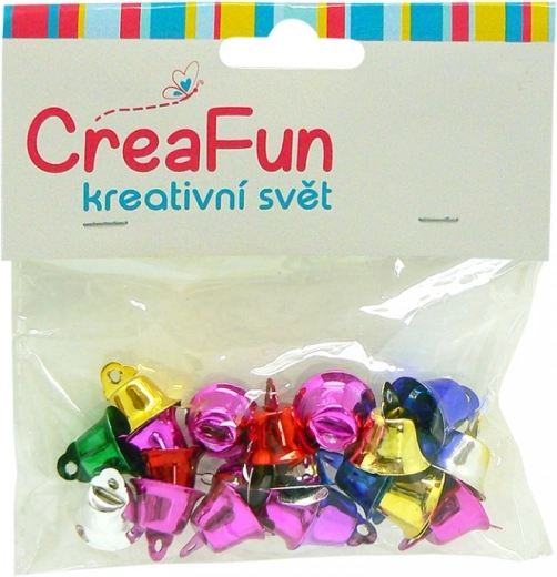 Clopoței metalici colorati 14,5 mm – set de 20 buc