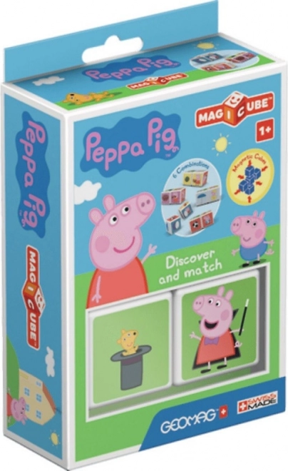Cuburi magnetice MAGICUBE Peppa Pig – descoperă și îmbină (2 piese)