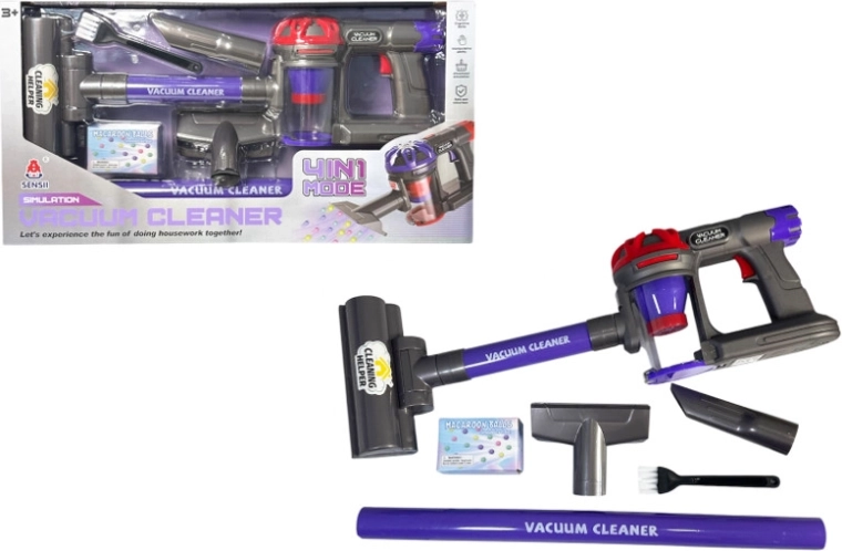 Aspirator vertical pentru copii, cu capete interschimbabile și funcție de aspirare