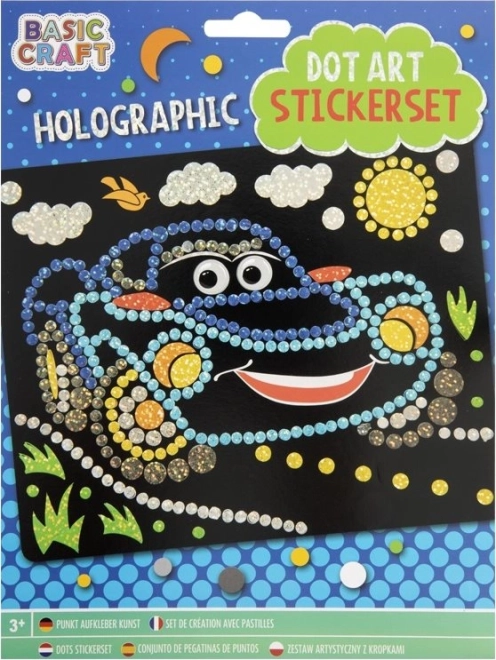 Imagine holografică mozaic auto 22 × 18 cm