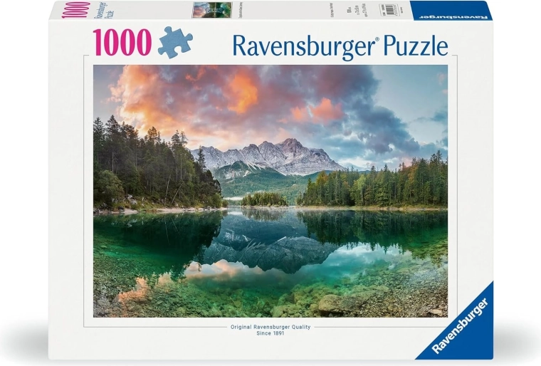 Puzzle Ravensburger Zugspitze și lacul Eibsee 1000 de piese