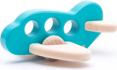 Avion albastru deschis din lemn Bajo