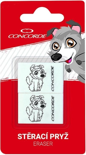 Radieră CONCORDE Volfík, set 2 buc
