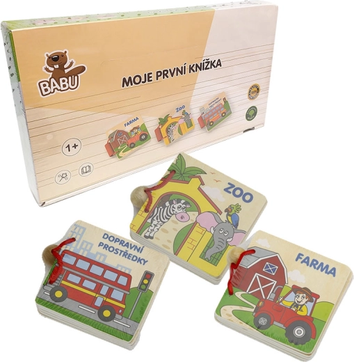 Babu carte din lemn pentru cei mai mici (3 motive)