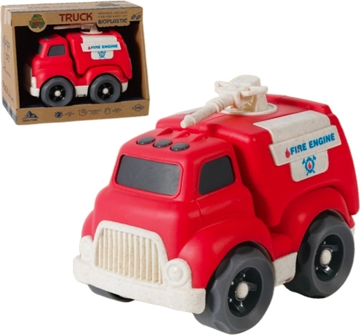 Camion de pompieri din bioplast, 18 cm