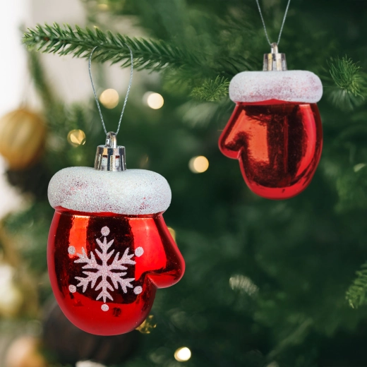 Decorațiune de Crăciun – mănuși de iarnă, 7,2 × 5 cm – 2 bucăți