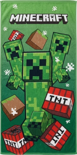 Prosop pentru copii cu uscare rapidă Minecraft creeper și TNT - 1 bucată