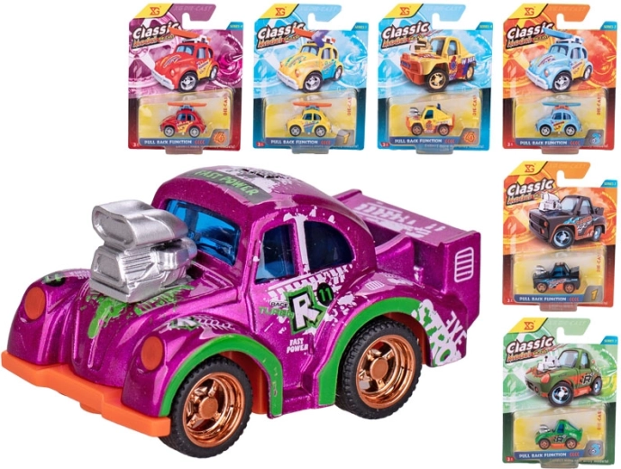 Mașinuță sport metalică cu mecanism de întoarcere 5 cm