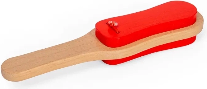 Bigjigs Toys castaniete din lemn cu mâner