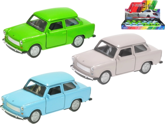 Model metalic de mașină Trabant 601 1:36 Welly cu uși deschise