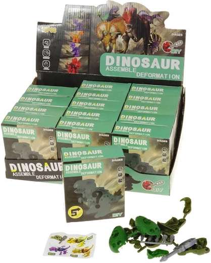 Dinozaur – set de construcție cu șuruburi, cu unealtă și surpriză - 1 bucată