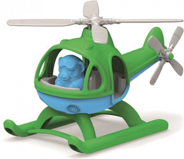 Green Toys elicopter cu ursuleț pilot