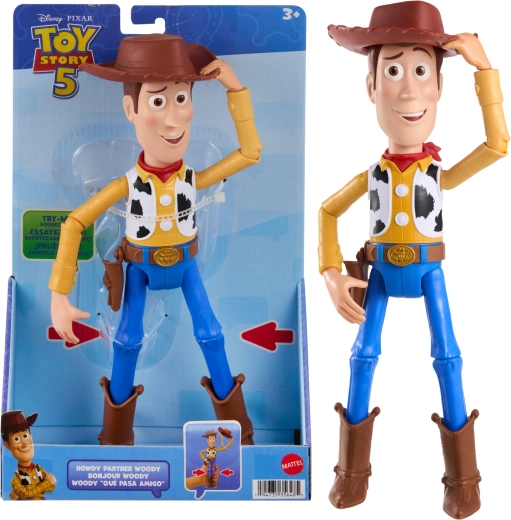 Figurină Woody din Disney Toy Story 5 cu funcție de scoatere a pălăriei, 31 cm