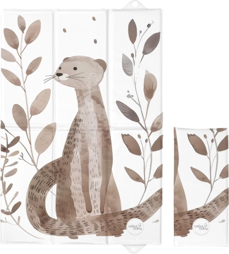 Covoraș de înfășat pentru călătorii Ceba Baby Basic Clever Otter 60 × 40 cm