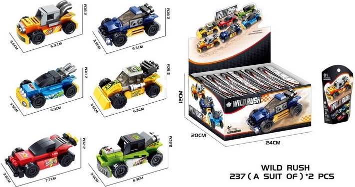 Set de construcție mașină de curse 6,3 cm