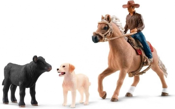 Set figurine aventuri de cowboy în vestul sălbatic