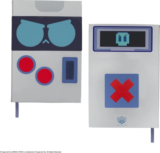 Brawl Stars copertă tare pentru caiet 8‑bit