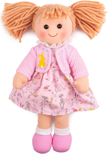 Păpușa din material Ella 34 cm de la Bigjigs Toys