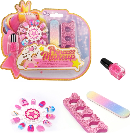 Set de unghii cu unghii artificiale și separator de degete 10 cm - 1 bucată
