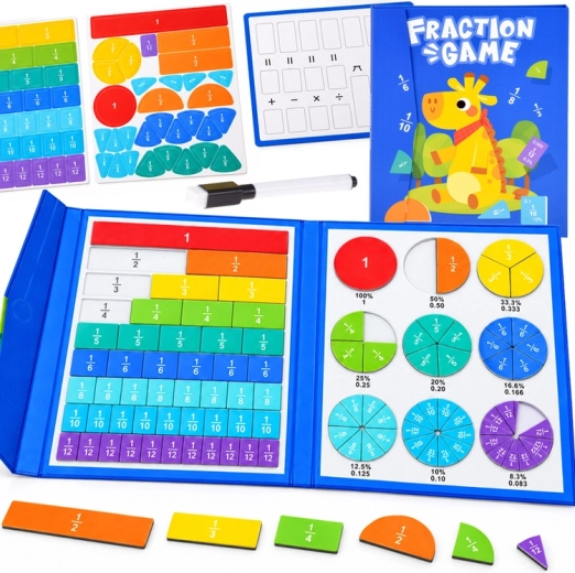 Set magnetic pentru predarea fracțiilor, pentru copii