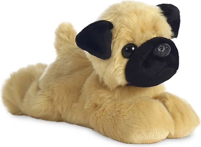 Aurora mini flopsies Herr Mops – câine pug din pluș cca 21 cm