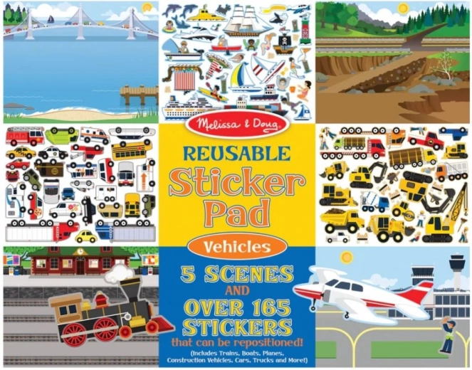 Melissa & Doug - autocolante reutilizabile Vehicule