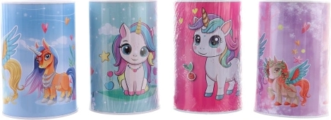Pușculiță metalică cu unicorn - 1 bucată