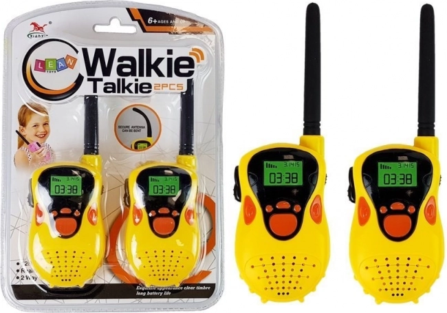 Stație Walkie Talkie Shortwave Radio rază 100 m Galben pentru copii