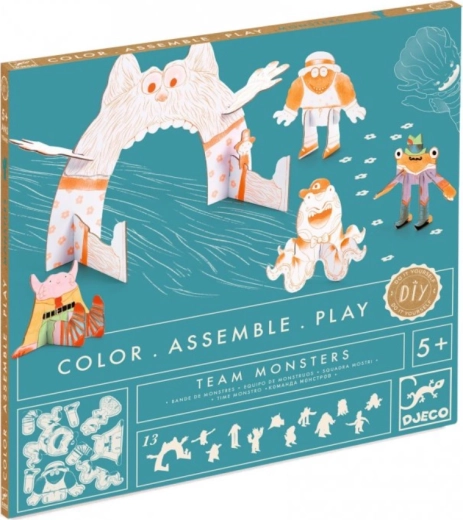 DJECO set 3D monstru Team Monsters