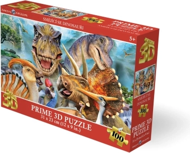 Puzzle 3D Selfie cu dinozauri 100 piese