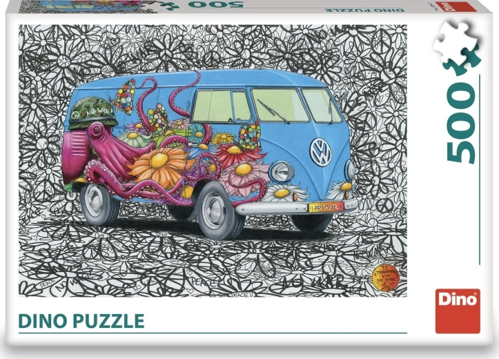 Dino Puzzle Hippies Volkswagen 500 de piese