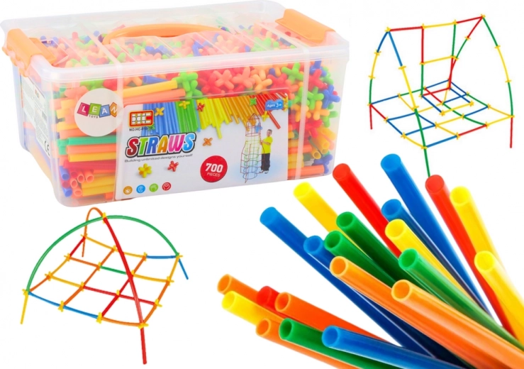 Set de paie de construcție 3D în cutie colorată 800 piese