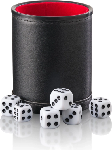 Zaruri de joc – set cu pahar și 6 zaruri
