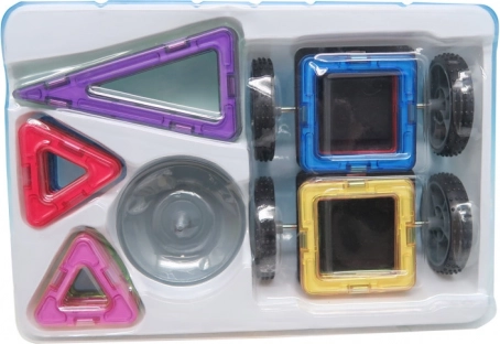 Set de construcție magnetic pentru copii – 24 piese