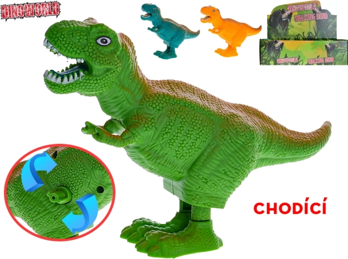 Dinozaur cu mecanism de întoarcere T‑Rex Dinoworld 16 cm