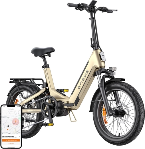 Engwe L20 3.0 Pro bicicletă electrică pliabilă de oraș 20" aurie