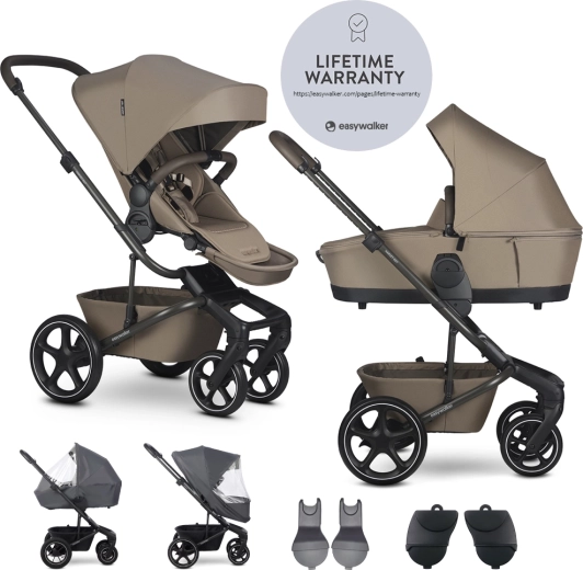 Easywalker set XL cărucior combinat Harvey NXT cu accesorii – Mocha Brown
