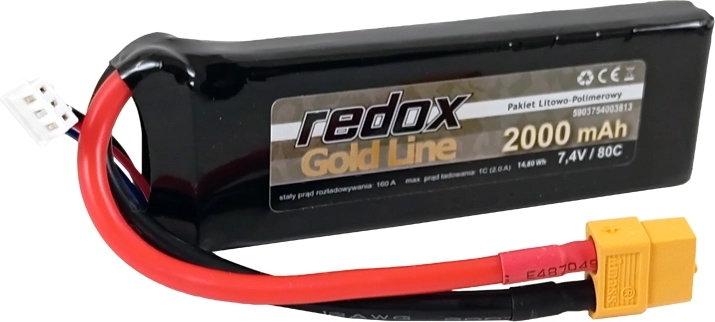 Acumulator LiPo Redox Gold Line 2000 mAh 7,4 V 80C XT-60